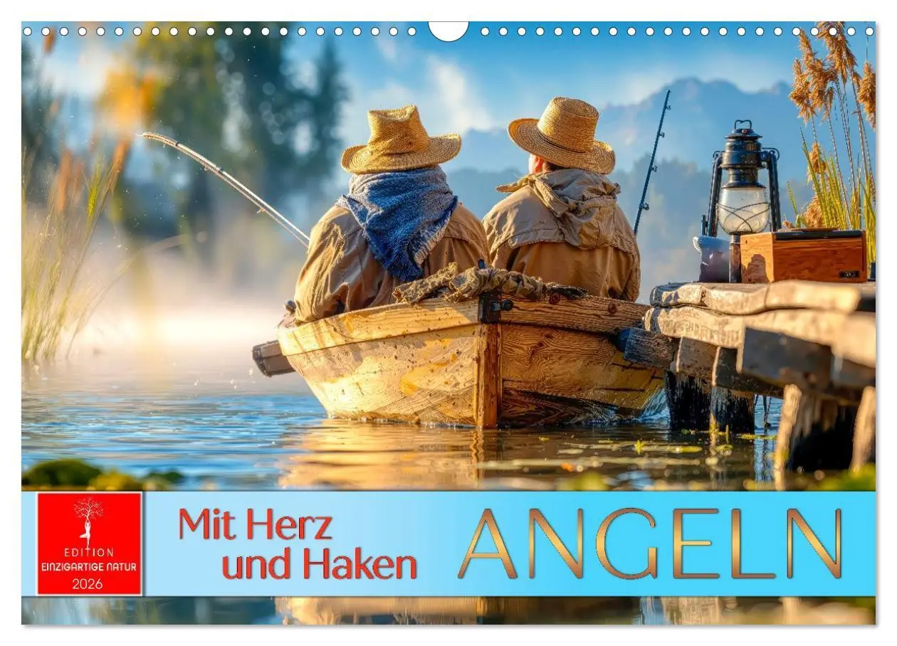 Cover: 9783516650563 | Angeln mit Herz und Haken (Wandkalender 2026 DIN A3 quer), CALVENDO...