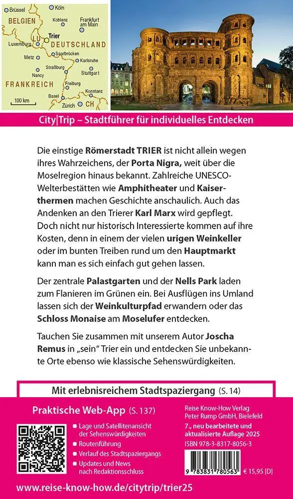 Bild: 9783831780563 | Reise Know-How CityTrip Trier | Joscha Remus | Taschenbuch | 144 S.