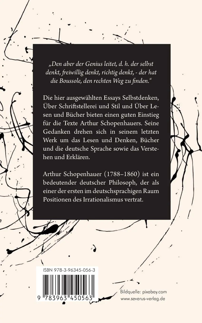 Rückseite: 9783963450563 | Parerga und Paralipomena II | Arthur Schopenhauer | Taschenbuch | 2021