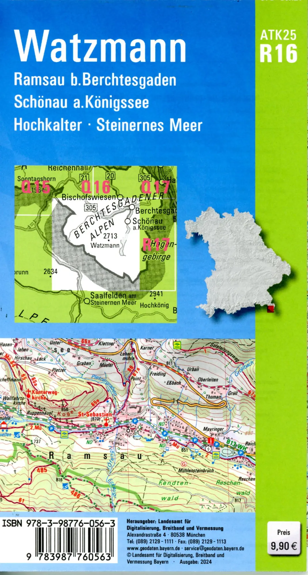 Bild: 9783987760563 | ATK25-R16 Watzmann (Amtliche Topographische Karte 1:25000) | Deutsch