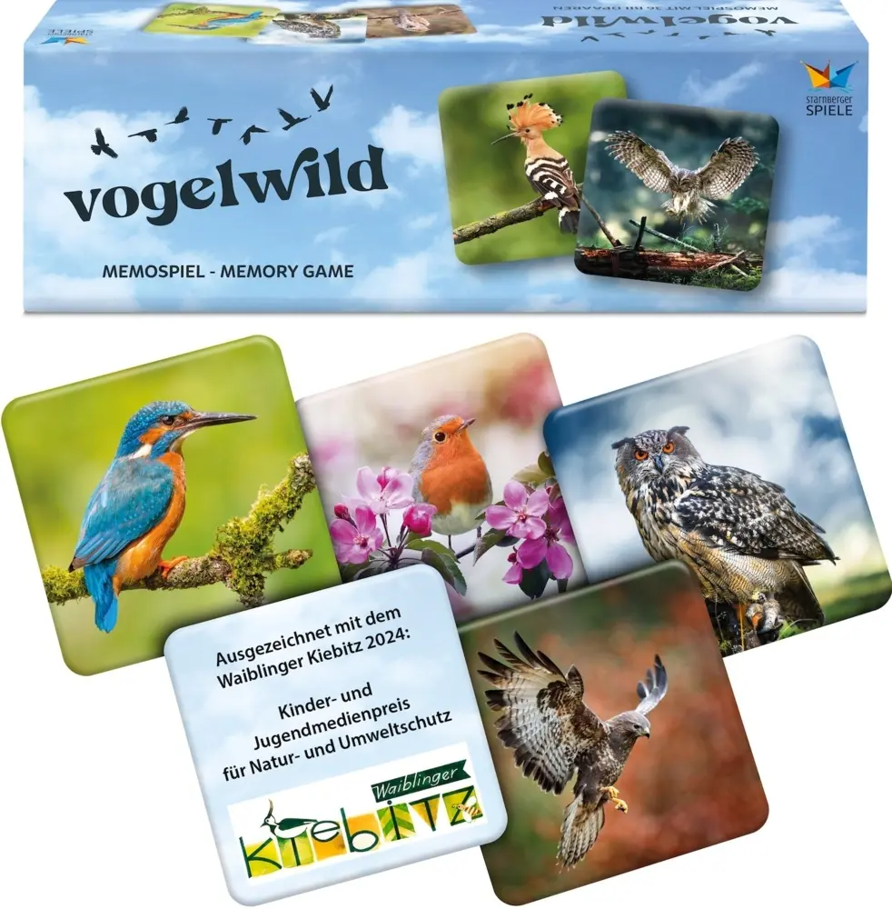 Bild: 4260472860663 | Vogelwild - Memospiel | Die Vögel des Jahres von 1985-2023 | Spiel