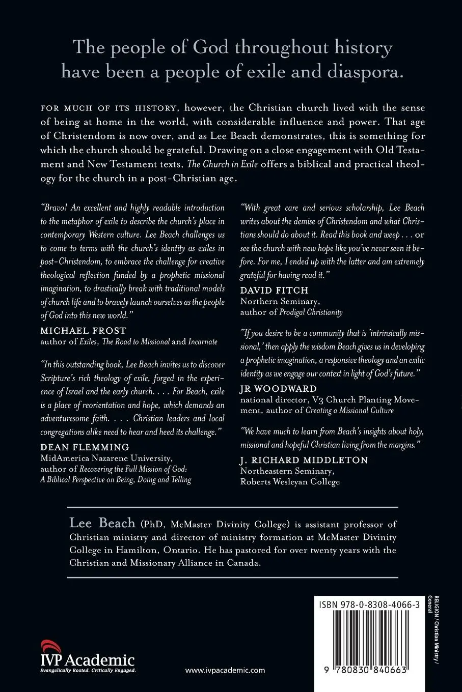 Rückseite: 9780830840663 | The Church in Exile | Living in Hope After Christendom | Lee Beach