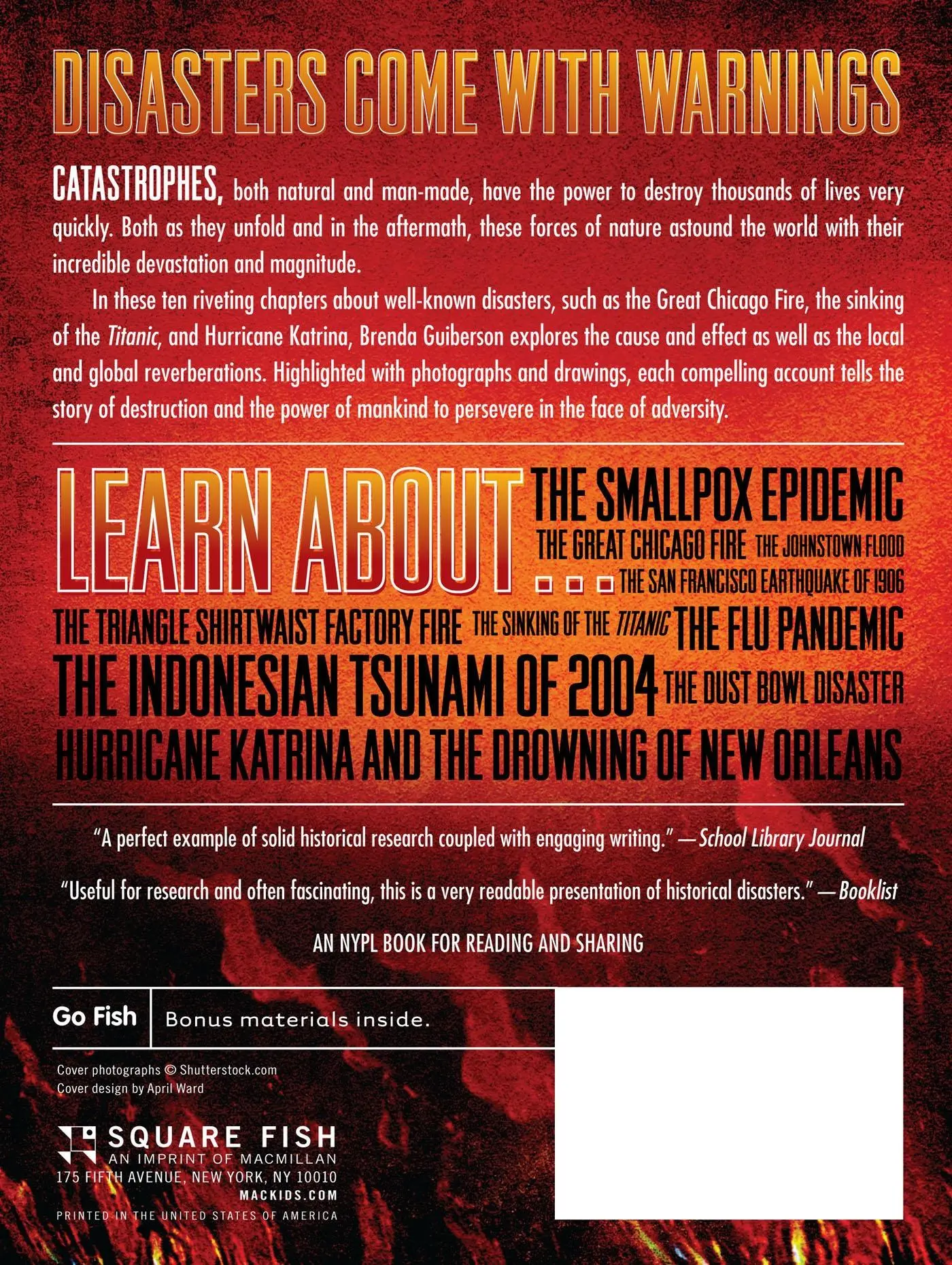 Rückseite: 9781250050663 | Disasters | Brenda Z. Guiberson | Taschenbuch | Englisch | 2014