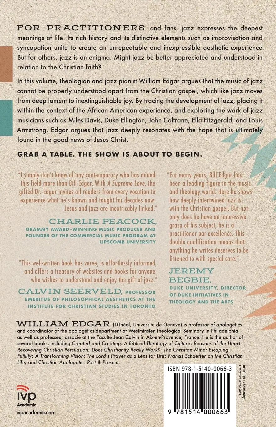 Rückseite: 9781514000663 | A Supreme Love | The Music of Jazz and the Hope of the Gospel | Edgar