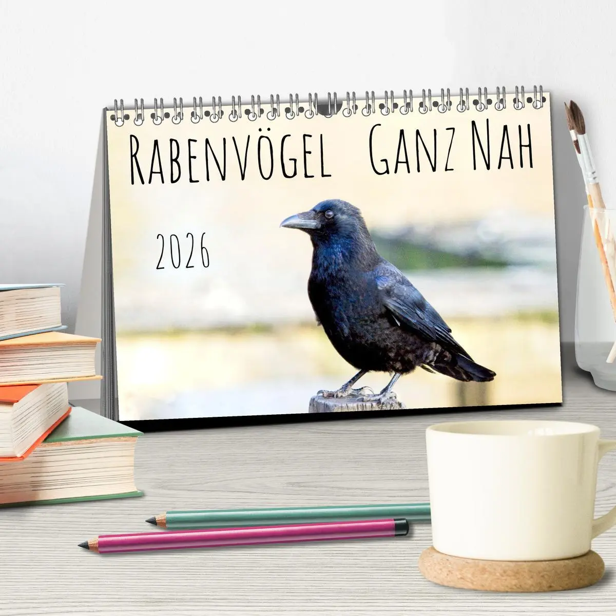 Bild: 9783457550663 | Rabenvögel - ganz nah (Tischkalender 2026 DIN A5 quer), CALVENDO...