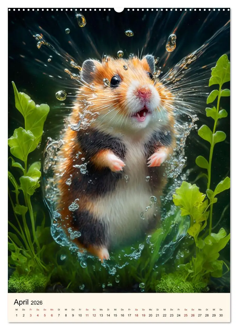 Bild: 9783516330663 | Was für ein Hamster (Wandkalender 2026 DIN A2 hoch), CALVENDO...