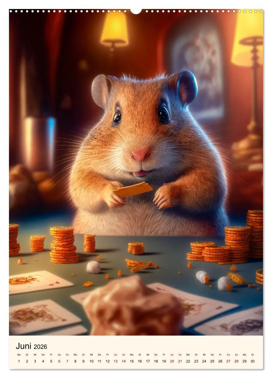 Bild: 9783516330663 | Was für ein Hamster (Wandkalender 2026 DIN A2 hoch), CALVENDO...