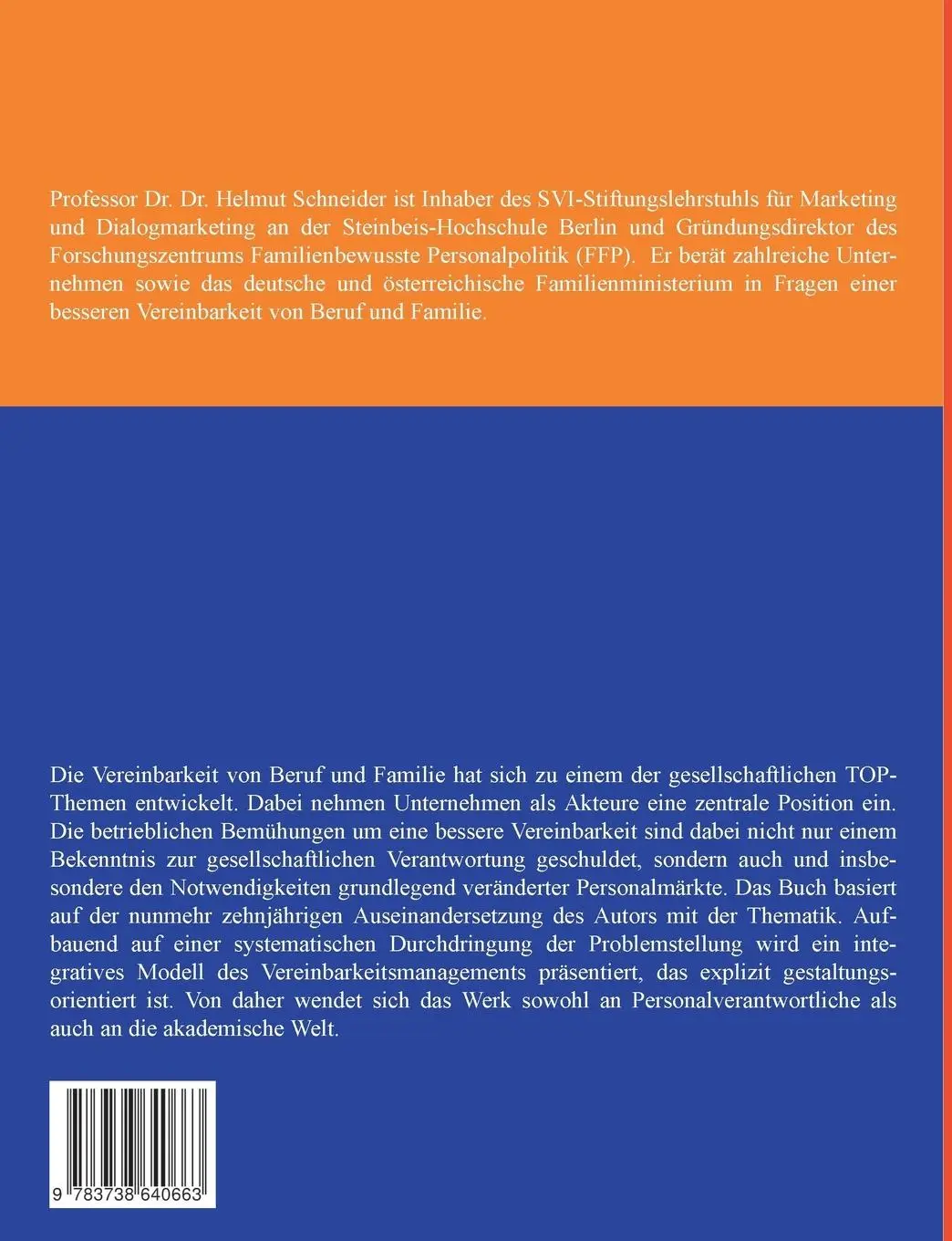 Rückseite: 9783738640663 | Vereinbarkeitsmanagement | Helmut Schneider | Taschenbuch | Paperback