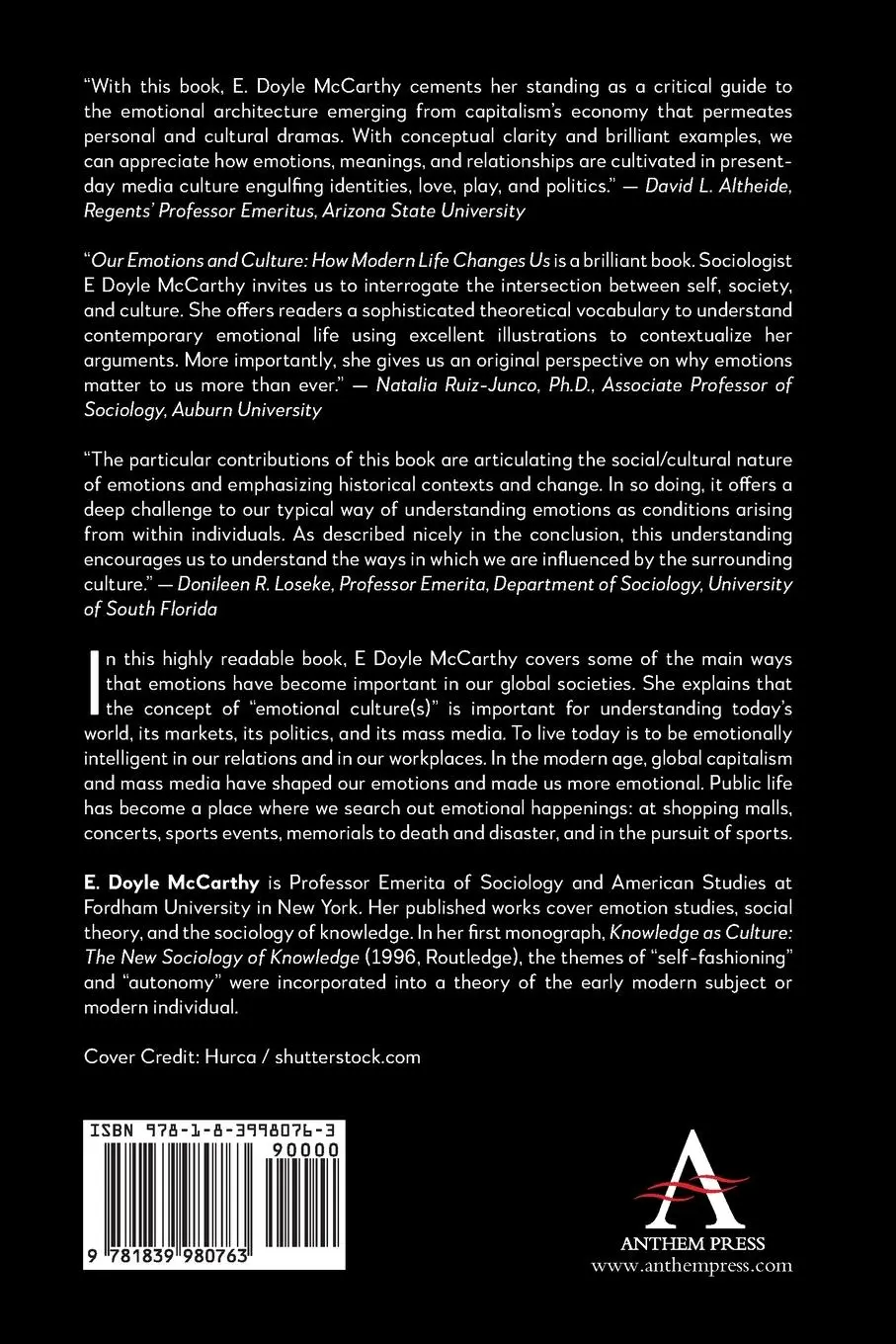 Rückseite: 9781839980763 | Our Emotions and Culture | How Modern Life Changes Us | McCarthy