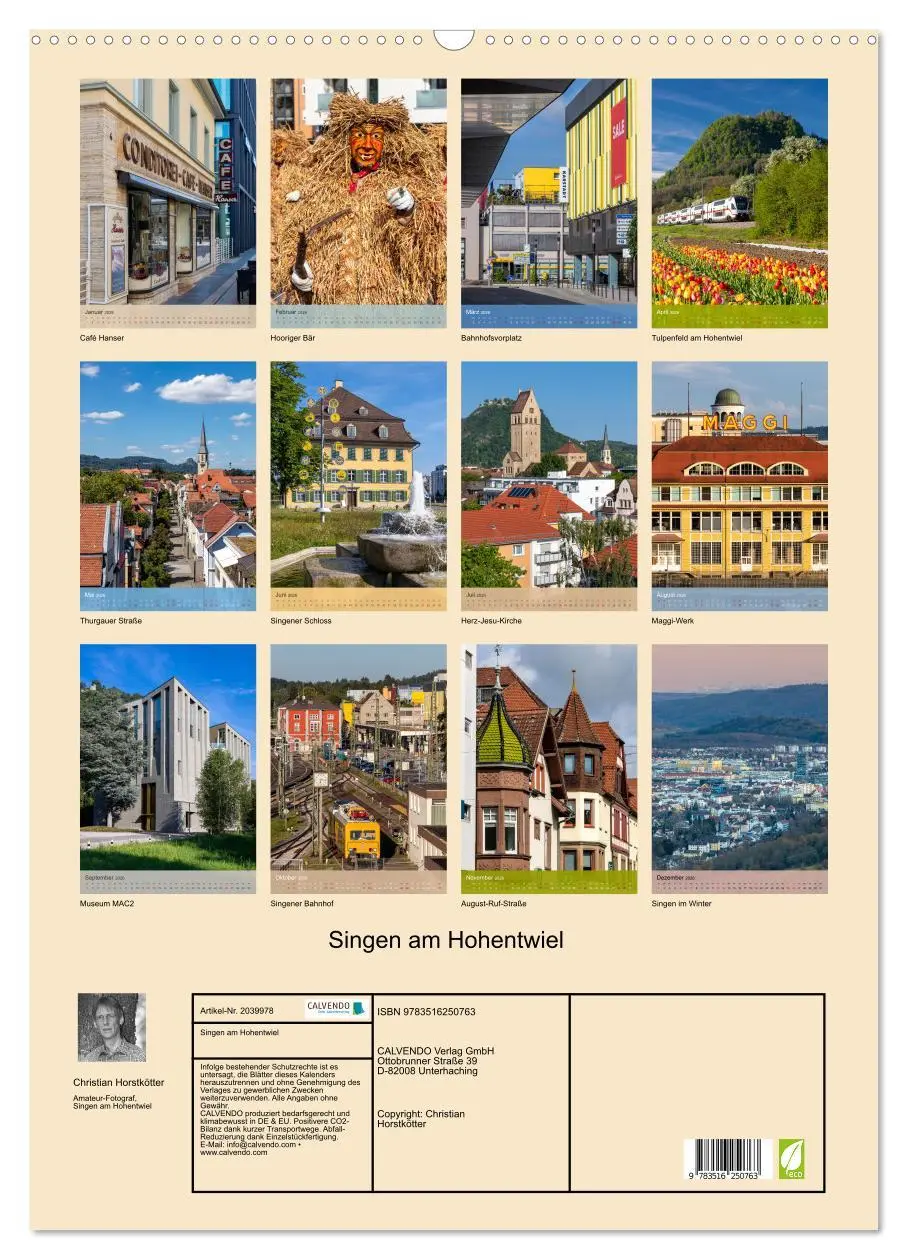 Bild: 9783516250763 | Singen am Hohentwiel (Wandkalender 2026 DIN A2 hoch), CALVENDO...