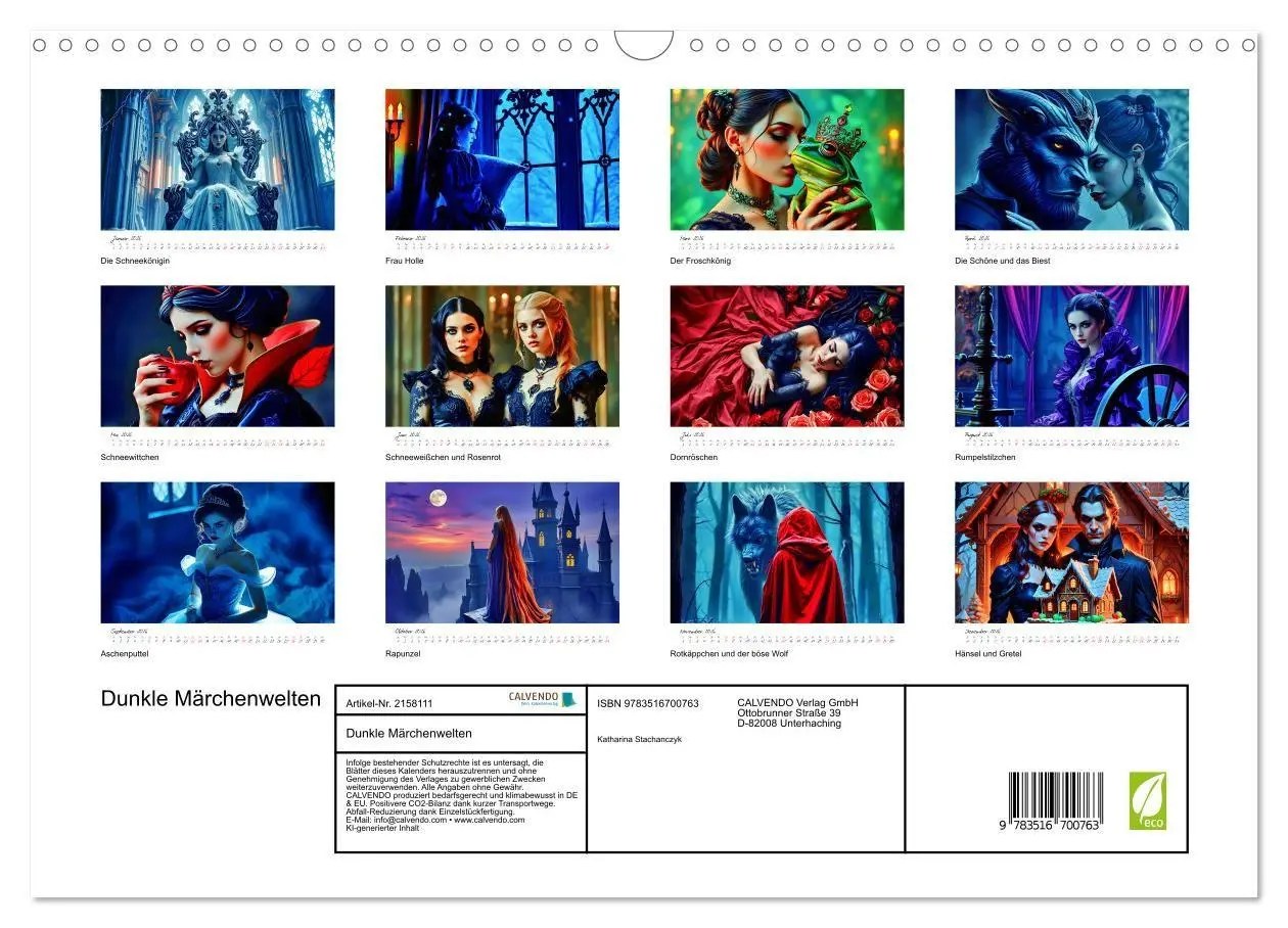 Bild: 9783516700763 | Dunkle Märchenwelten (Wandkalender 2026 DIN A3 quer), CALVENDO...