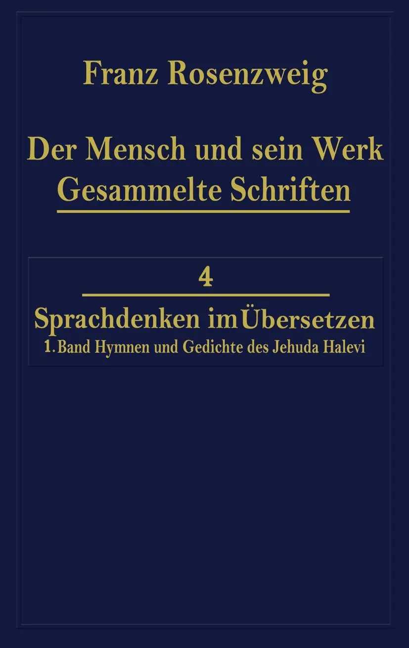 Cover: 9789400960763 | Der Mensch und Sein Werk 1.Band Jehuda Halevi Fünfundneunzig Hymnen...
