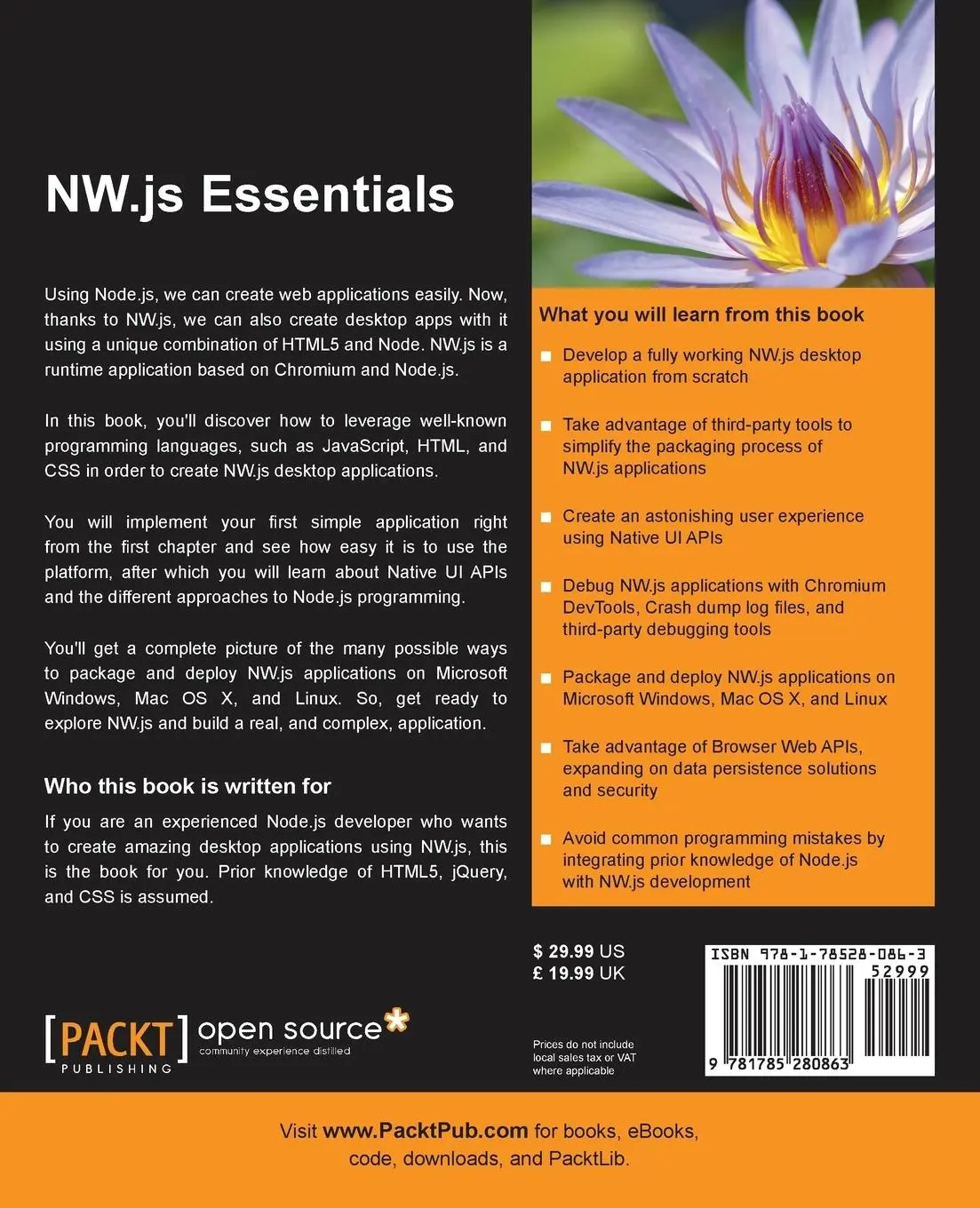 Rückseite: 9781785280863 | NW.js Essentials | Alessandro Benoit | Taschenbuch | Englisch | 2015