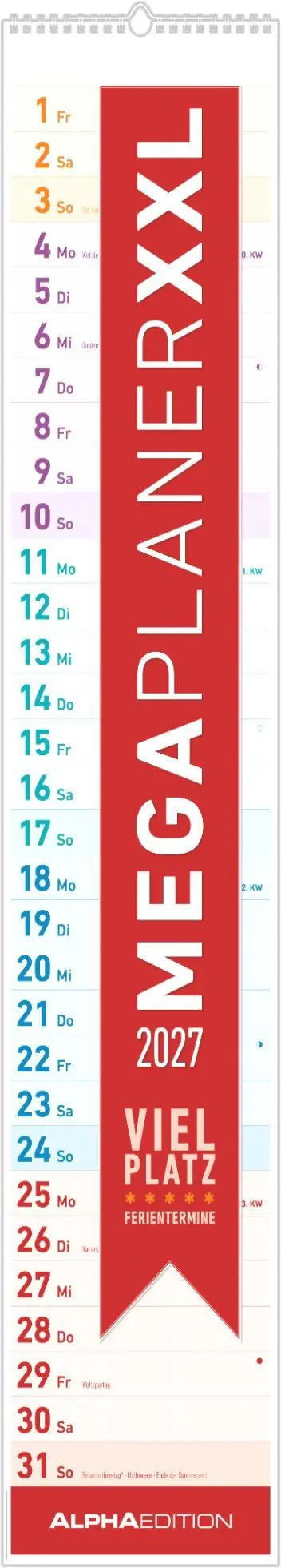 Cover: 4069095010963 | Megaplaner XXL 2027 | Neumann Verlage GmbH &amp; Co KG | Kalender | 14 S.