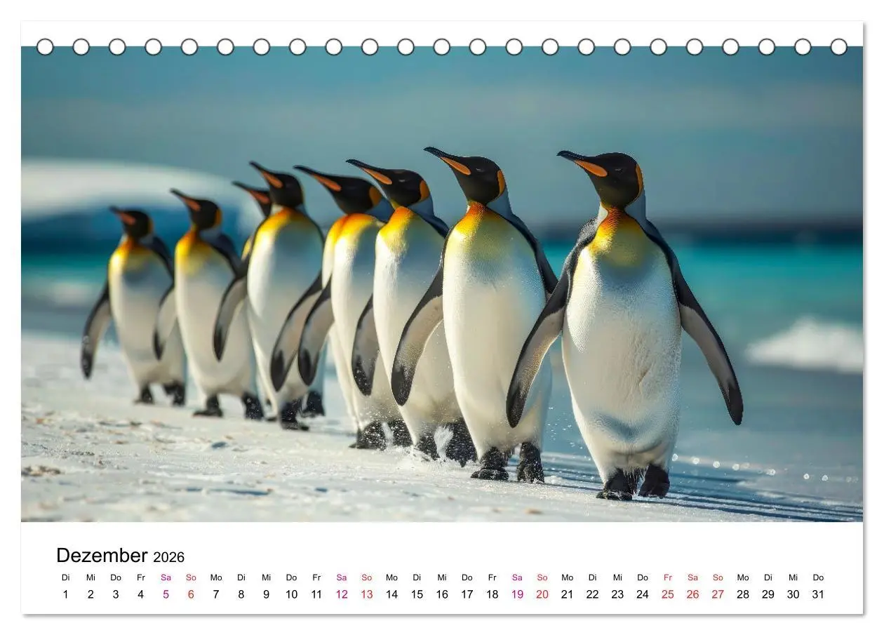 Bild: 9783457380963 | Maritim pur - Pinguine (Tischkalender 2026 DIN A5 quer), CALVENDO...