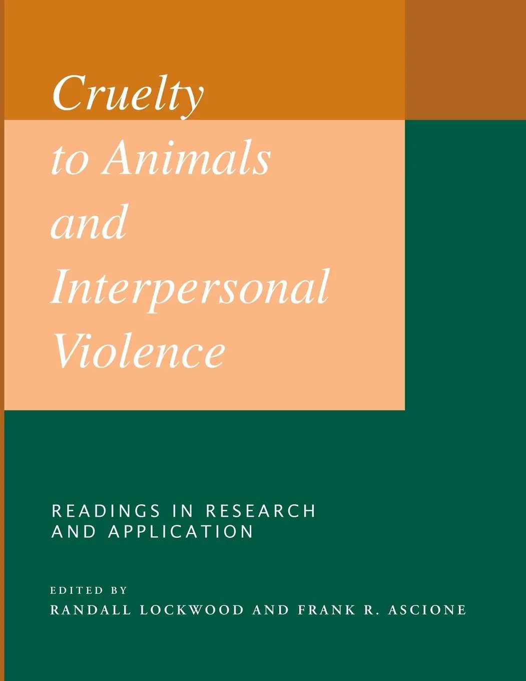 Cover: 9781557531063 | Cruelty to Animals and Interpersonal Violence | Ascione (u. a.) | Buch