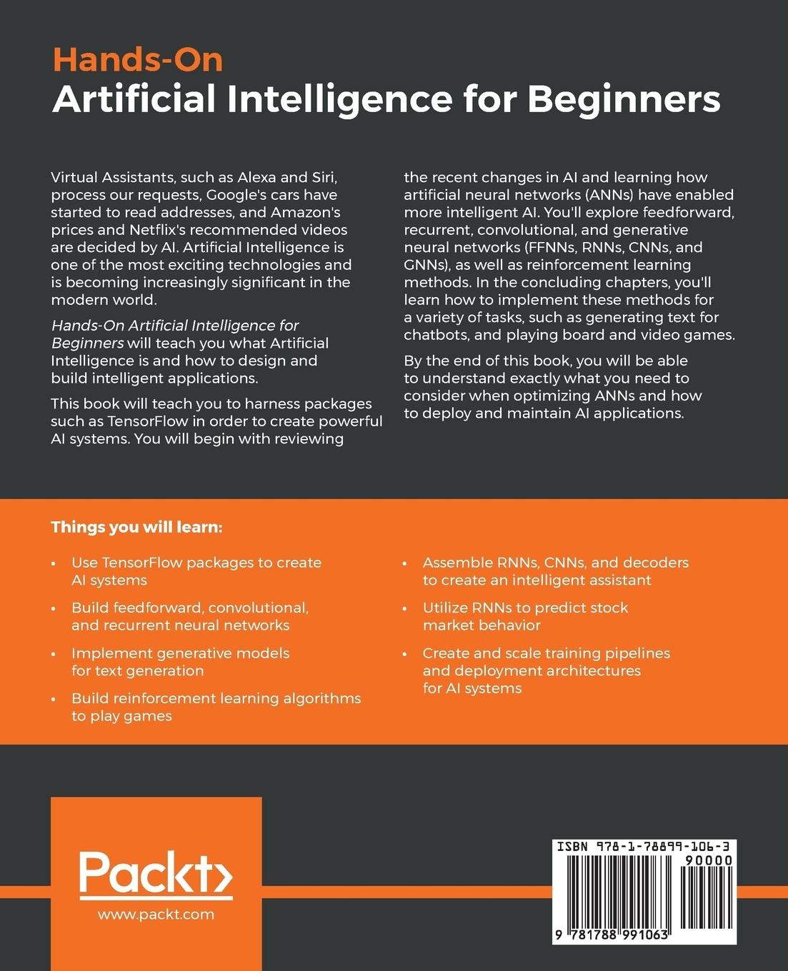 Rückseite: 9781788991063 | Hands-On Artificial Intelligence for Beginners | Patrick D. Smith