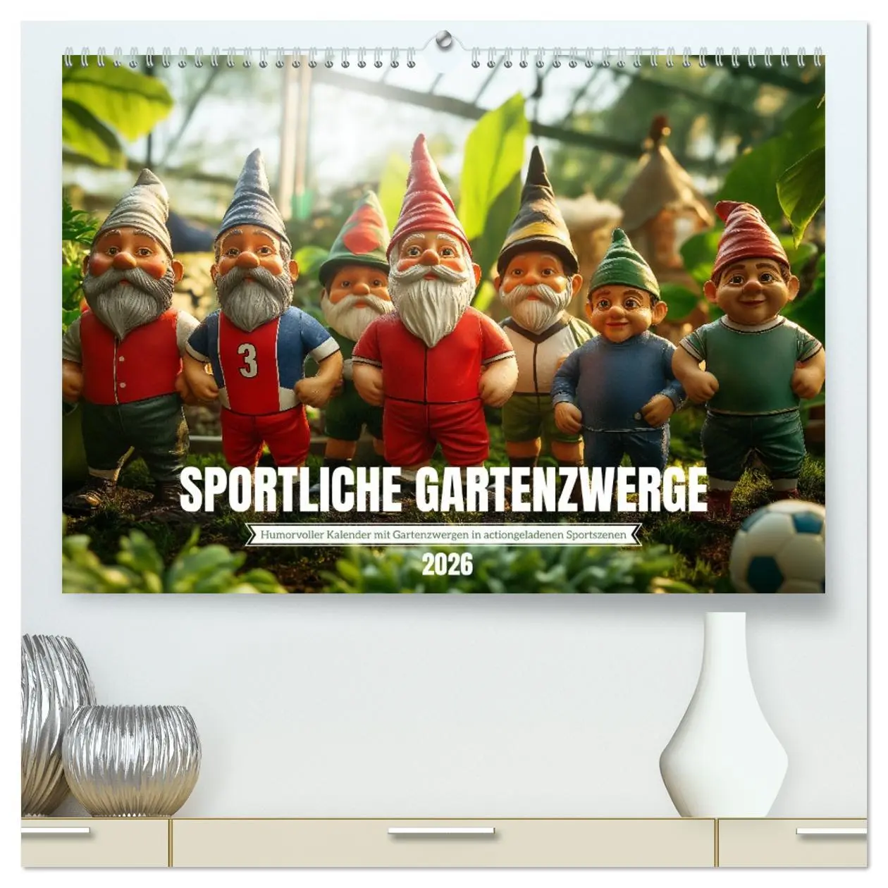Cover: 9783457341063 | Sportliche Gartenzwerge (hochwertiger Premium Wandkalender 2026 DIN...