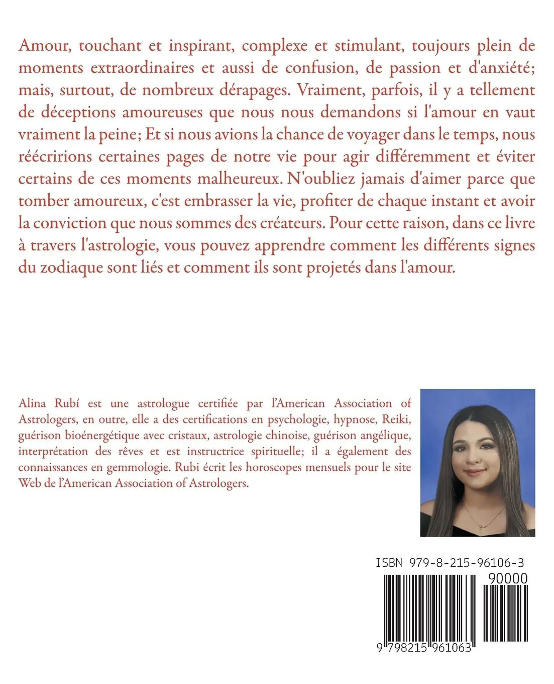 Rückseite: 9798215961063 | Amour et Compatibilité des Signes du Zodiaque | Rubi Astrólogas | Buch