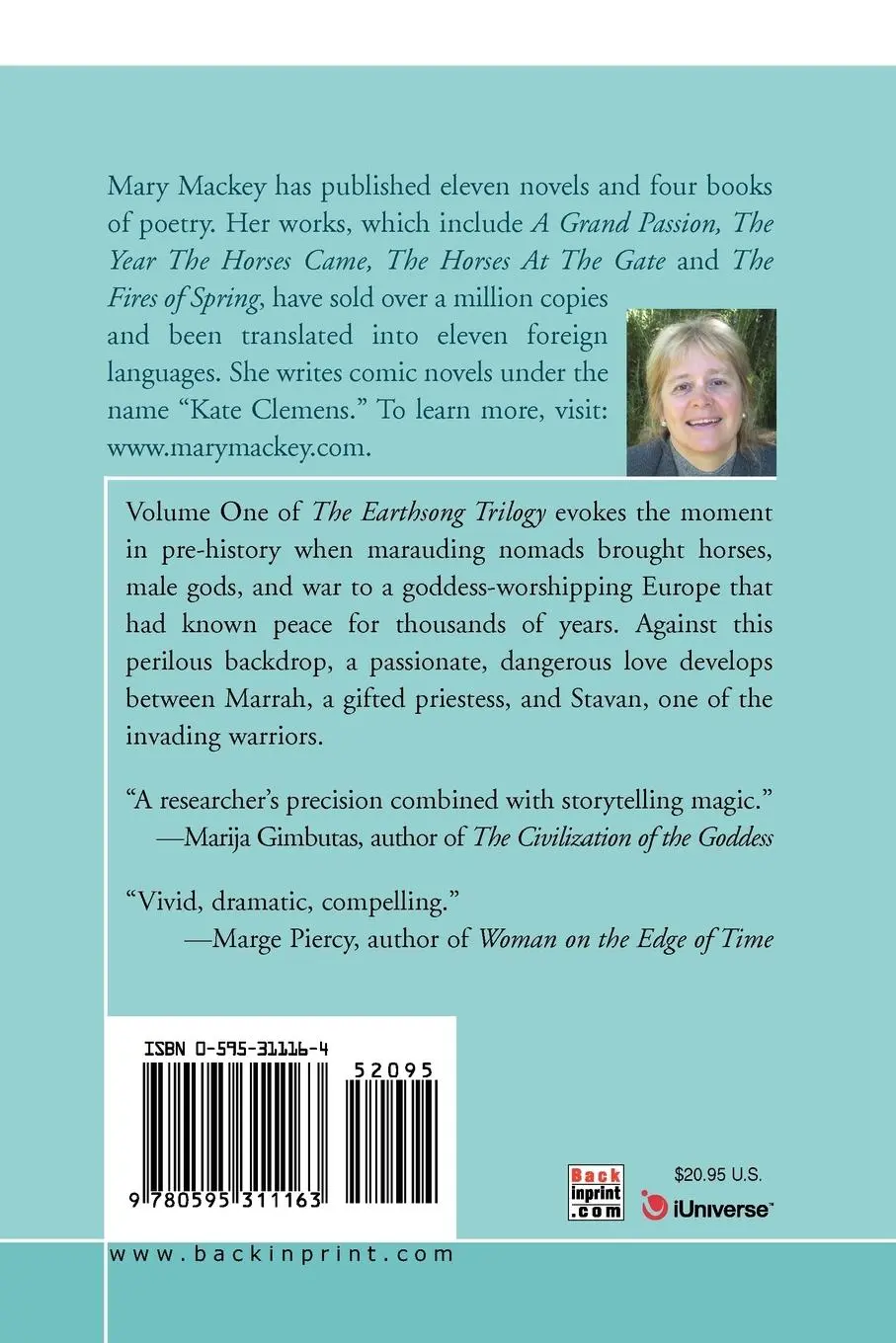 Rückseite: 9780595311163 | The Year the Horses Came | Mary Mackey | Taschenbuch | Englisch | 2004