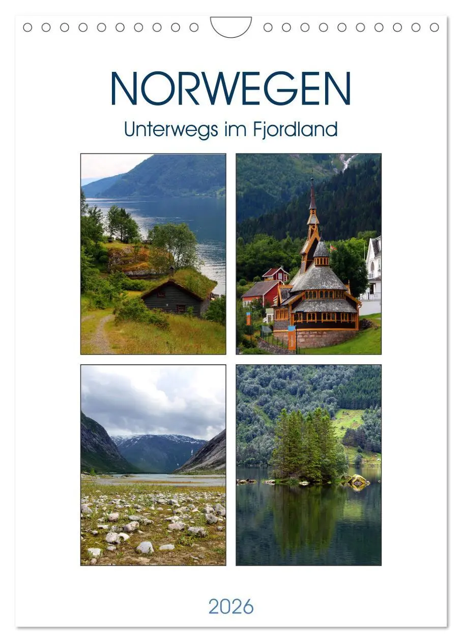 Cover: 9783516421163 | Norwegen - Unterwegs im Fjordland (Wandkalender 2026 DIN A4 hoch),...