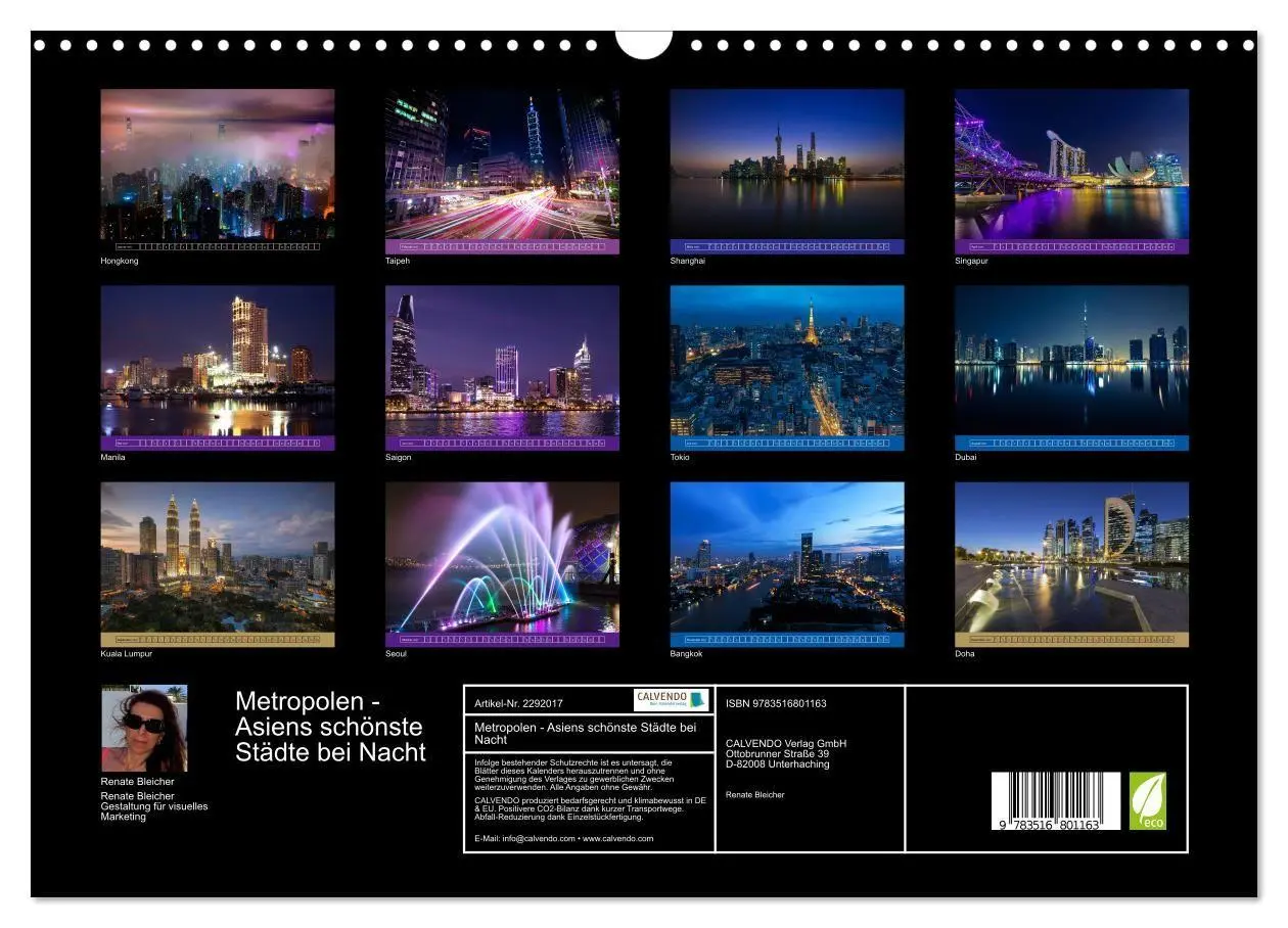 Bild: 9783516801163 | Metropolen - Asiens schönste Städte bei Nacht (Wandkalender 2027...