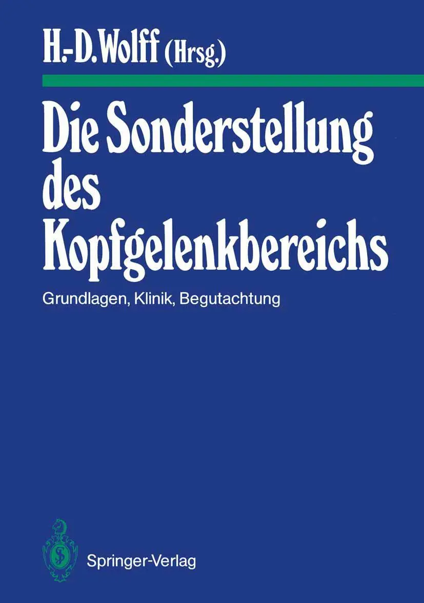 Cover: 9783540181163 | Die Sonderstellung des Kopfgelenkbereichs | Hanns-Dieter Wolff | Buch