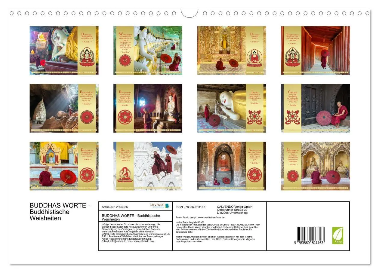 Bild: 9783569511163 | BUDDHAS WORTE - Buddhistische Weisheiten (Wandkalender 2027 DIN A3...