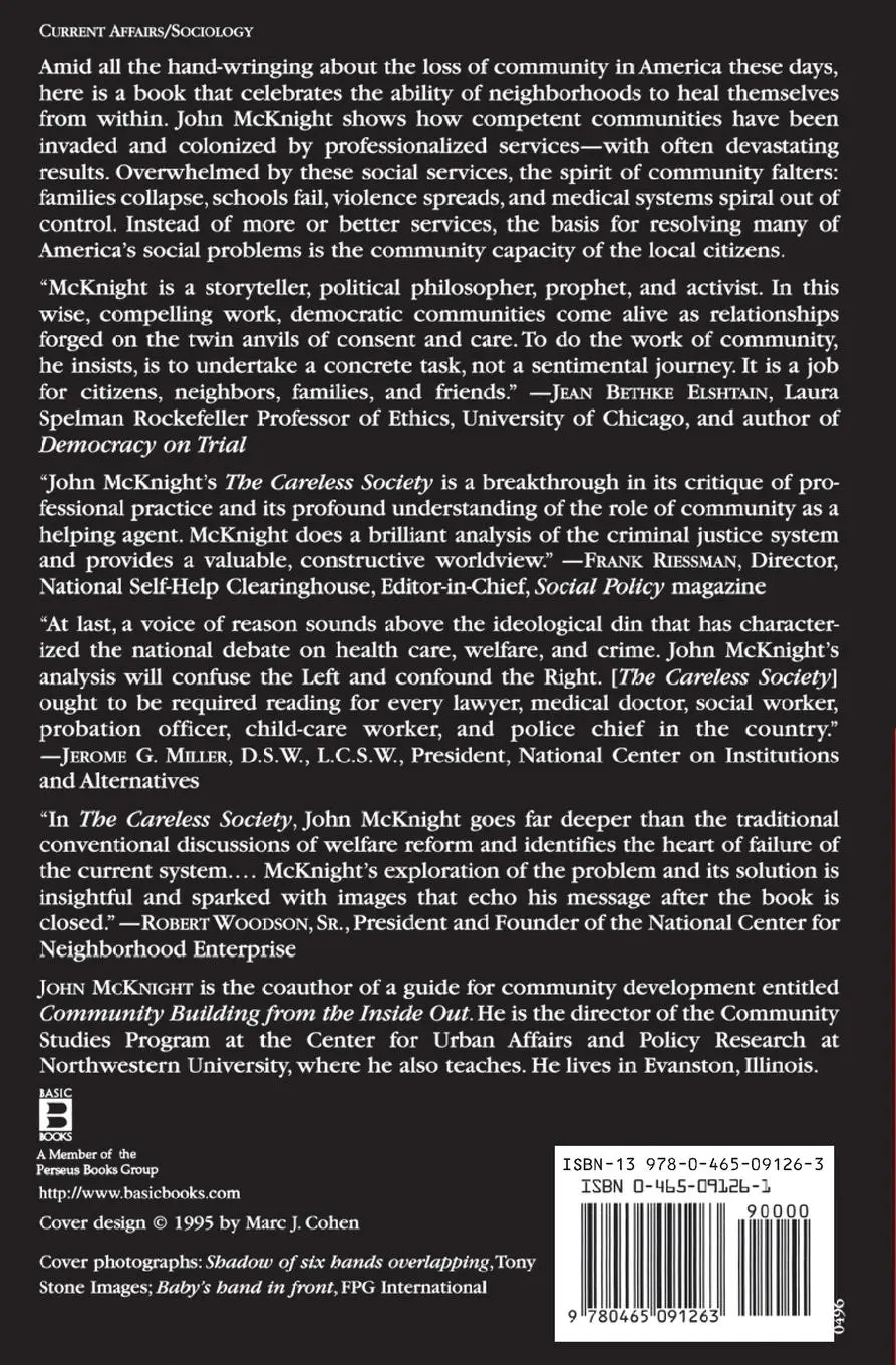 Rückseite: 9780465091263 | The Careless Society | Community and Its Counterfeits | John Mcknight