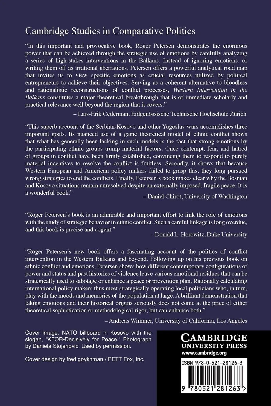 Rückseite: 9780521281263 | Western Intervention in the Balkans | Roger D. Petersen | Taschenbuch