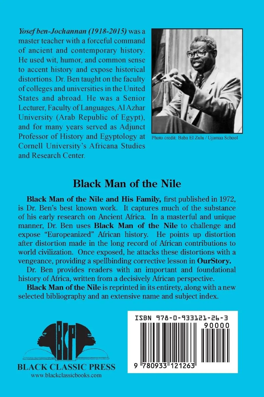 Rückseite: 9780933121263 | Black Man of the Nile | And His Family | Yosef Ben-Jochannan | Buch
