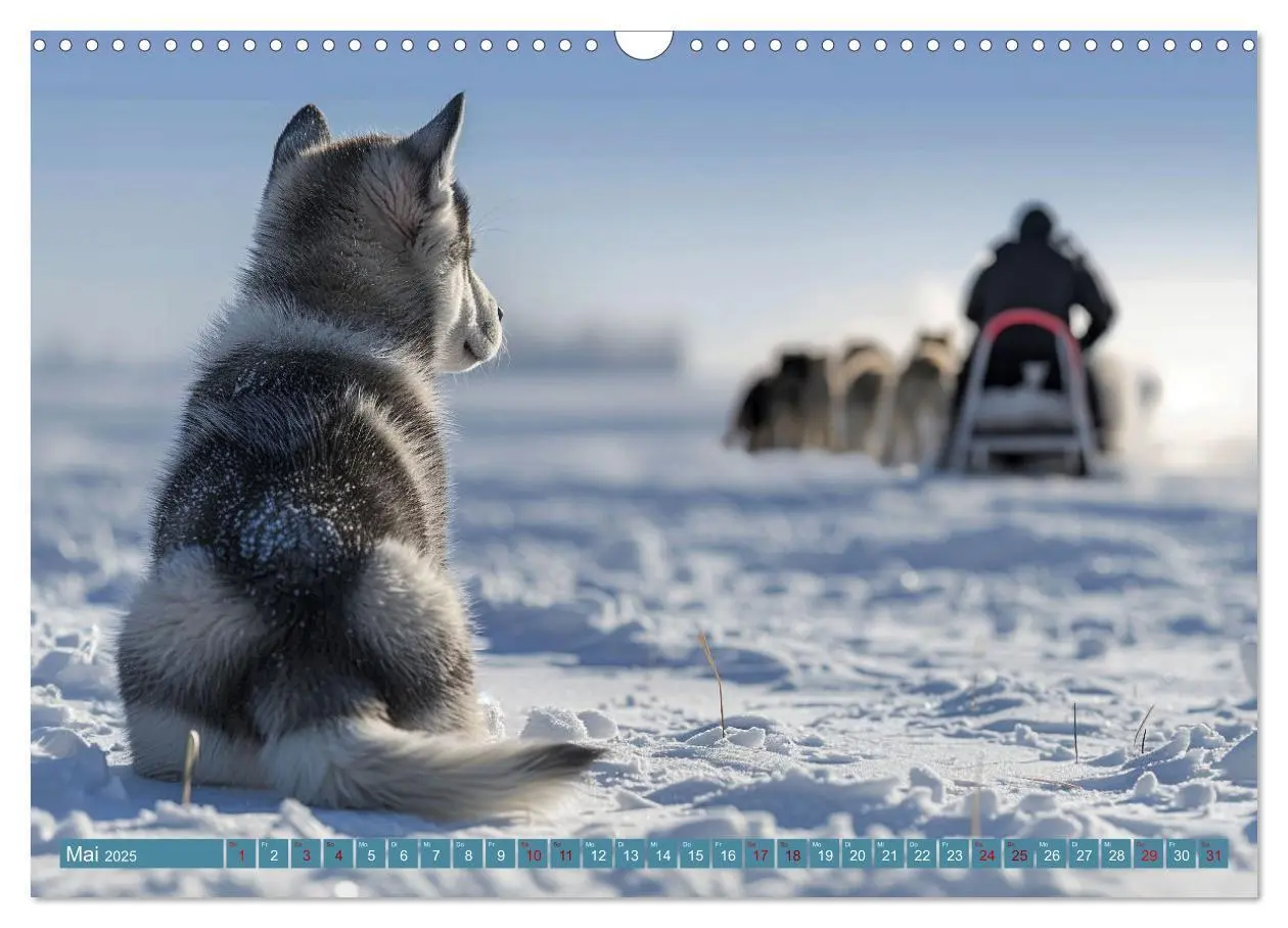 Bild: 9783383831263 | Schlittenhund Träume (Wandkalender 2025 DIN A3 quer), CALVENDO...