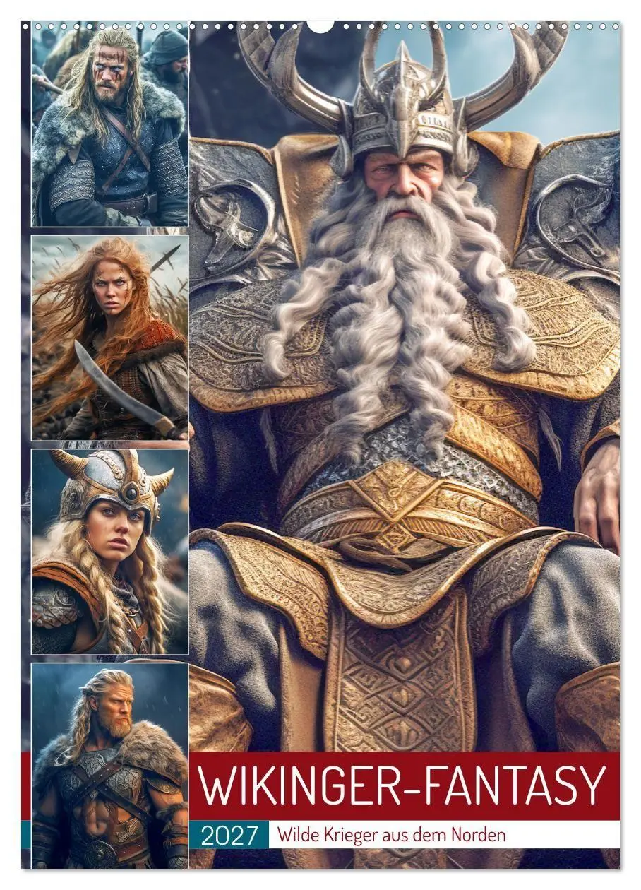 Cover: 9783569291263 | Wikinger-Fantasy. Wilde Krieger aus dem Norden (Wandkalender 2027...