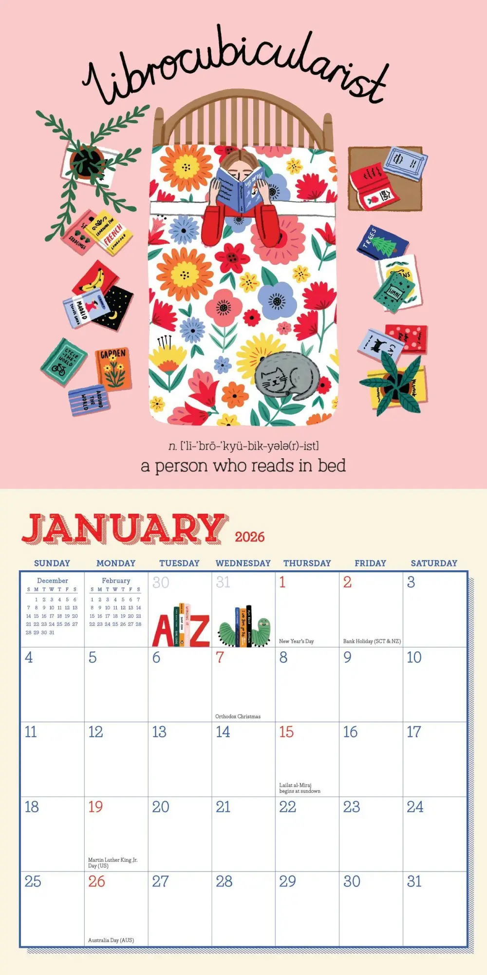 Bild: 9781523531363 | Book Nerd Mini Wall Calendar 2026 | A Mini Calendar for Bibliophiles