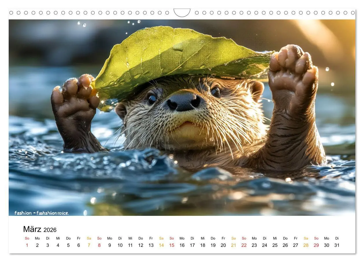Bild: 9783457311363 | Wilde Heimat - Fischotter (Wandkalender 2026 DIN A3 quer), CALVENDO...