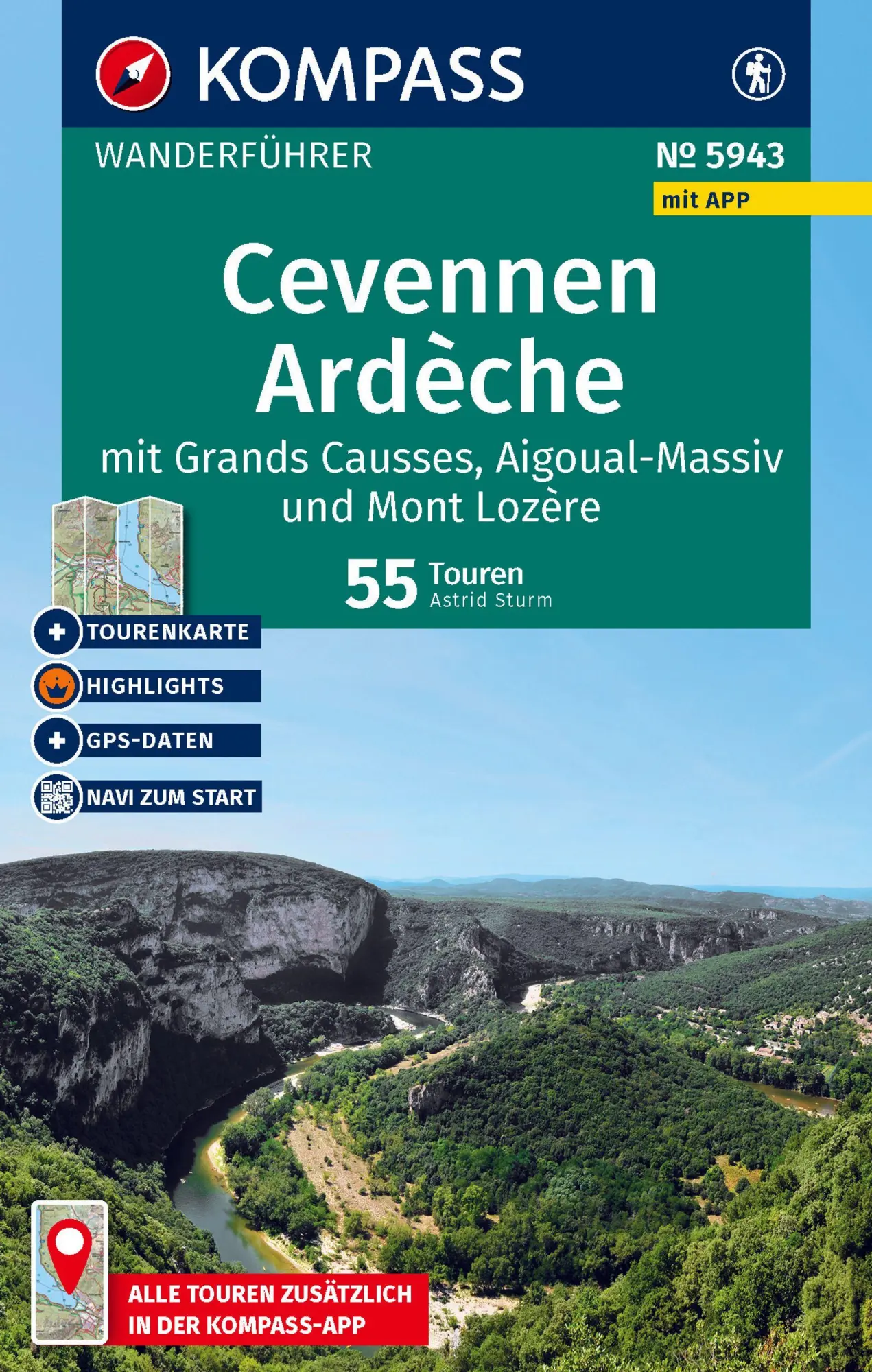 Cover: 9783991541363 | KOMPASS Wanderführer Cevennen, Ardèche mit Grands Causses,...