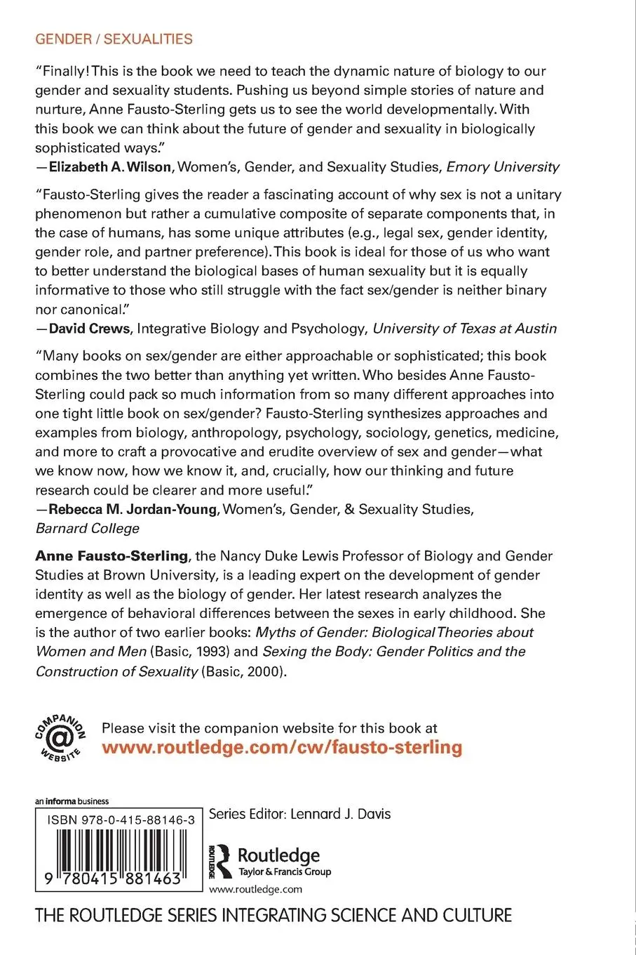 Rückseite: 9780415881463 | Sex/Gender | Biology in a Social World | Anne Fausto-Sterling | Buch