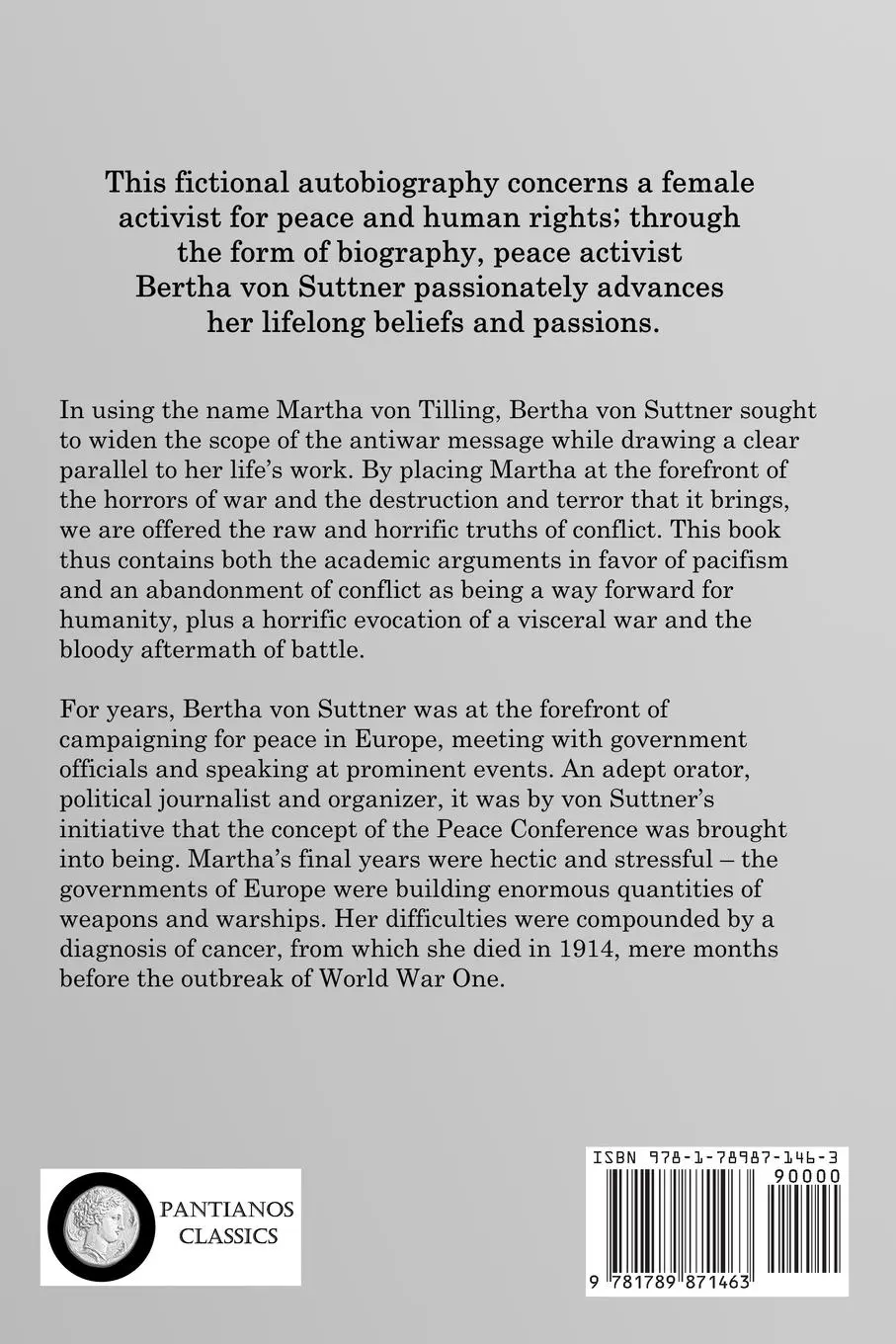Rückseite: 9781789871463 | Lay Down Your Arms | Bertha Von Suttner | Taschenbuch | Englisch