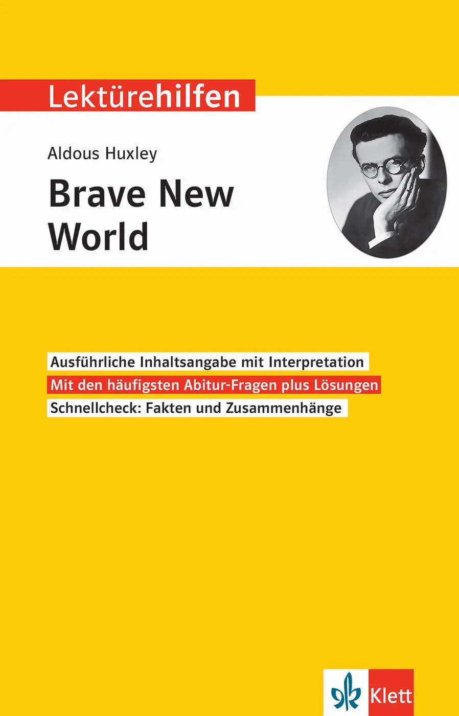 Cover: 9783129231463 | Lektürehilfen Aldous Huxley, "Brave New World" | Horst Mühlmann | Buch