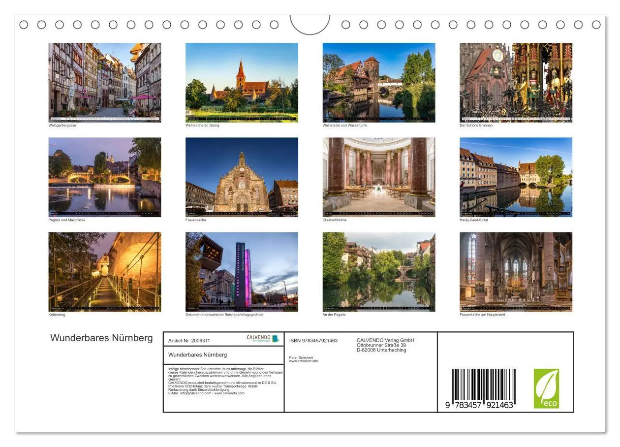 Bild: 9783457921463 | Wunderbares Nürnberg (Wandkalender 2026 DIN A4 quer), CALVENDO...