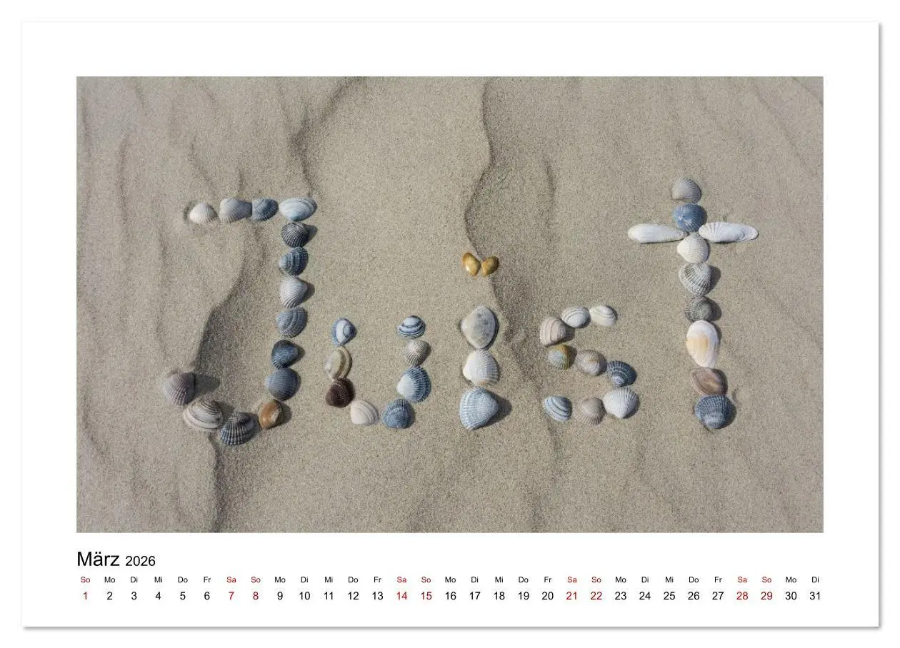 Bild: 9783516631463 | Juist Strandmomente (Wandkalender 2026 DIN A4 quer), CALVENDO...