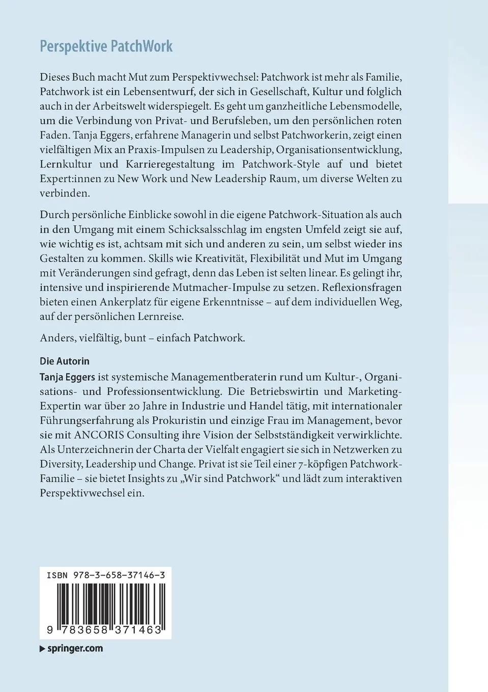 Rückseite: 9783658371463 | Perspektive Patchwork | Tanja Eggers | Taschenbuch | Paperback | xvi