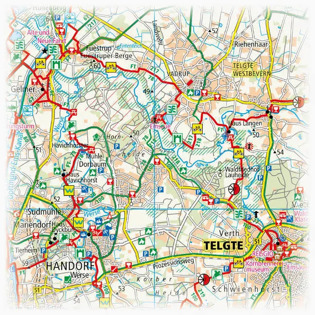 Bild: 9783747301463 | Publicpress Radkarte Münsterland, Coesfeld, Münster, Warendorf...