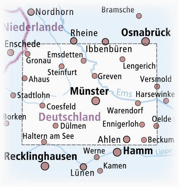 Bild: 9783747301463 | Publicpress Radkarte Münsterland, Coesfeld, Münster, Warendorf...