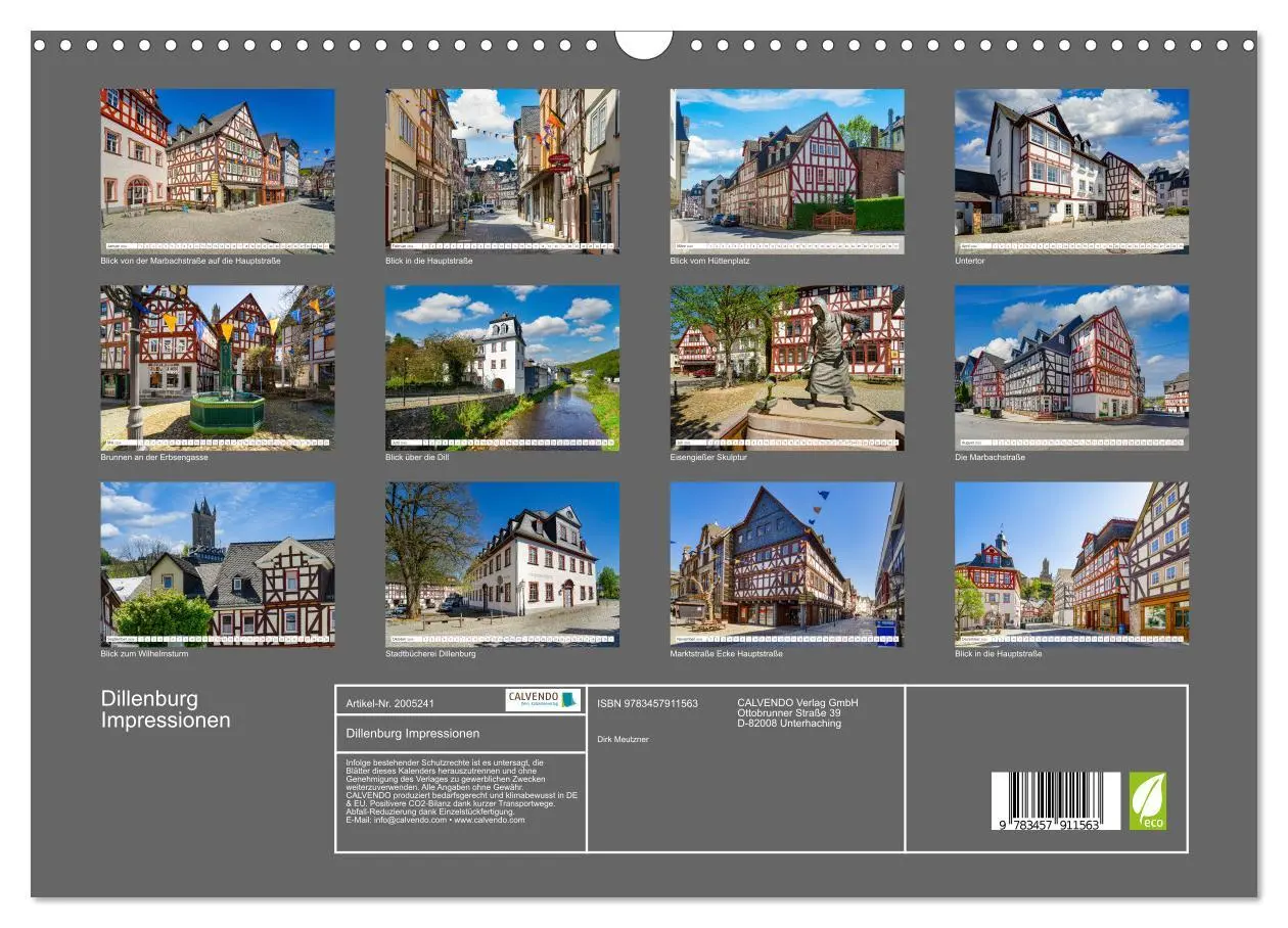 Bild: 9783457911563 | Dillenburg Impressionen (Wandkalender 2026 DIN A3 quer), CALVENDO...