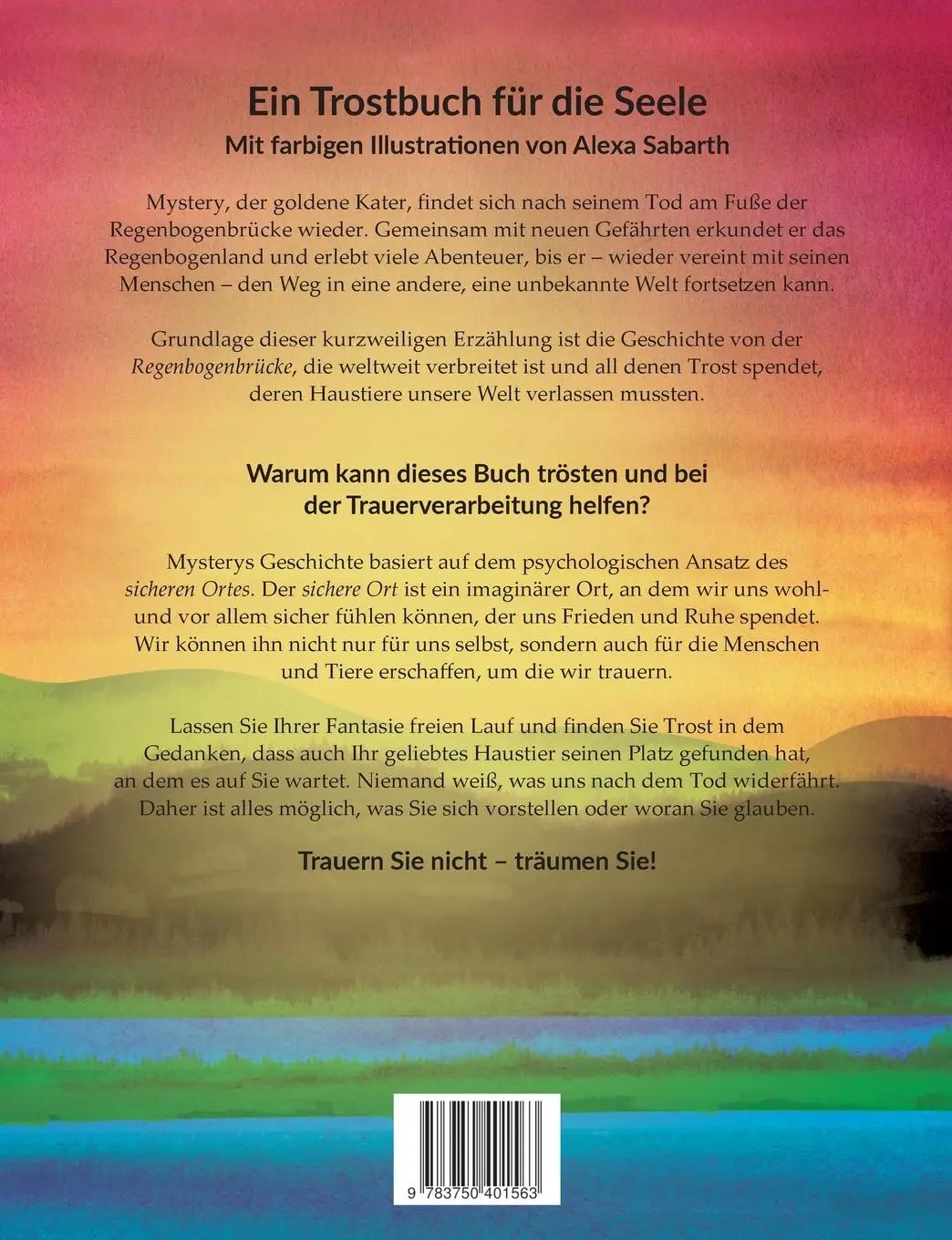 Rückseite: 9783750401563 | Mystery und die Regenbogenbrücke | Ein Trostbuch für die Seele | Buch