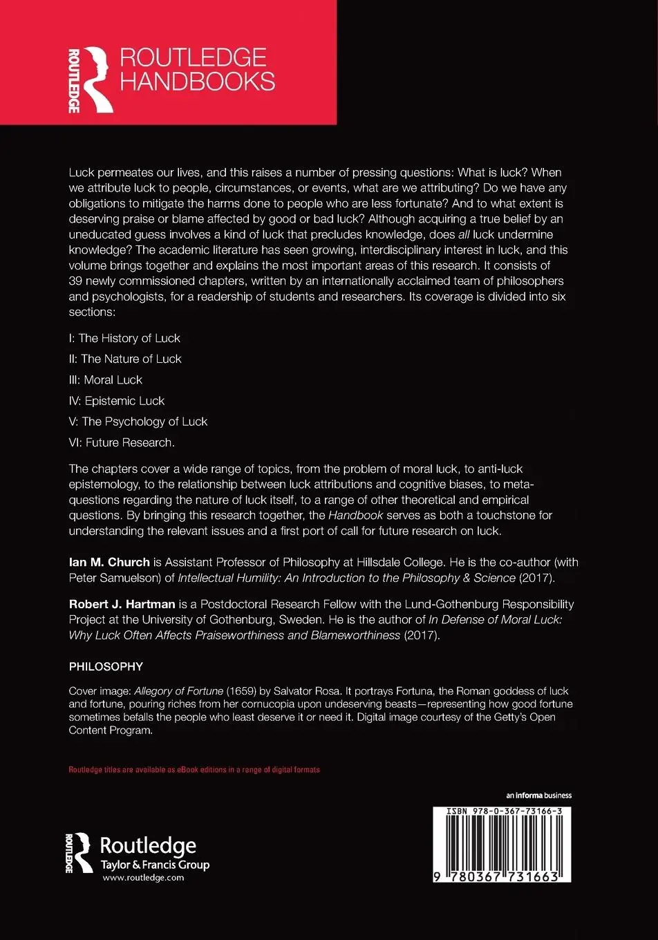 Rückseite: 9780367731663 | The Routledge Handbook of the Philosophy and Psychology of Luck | Buch