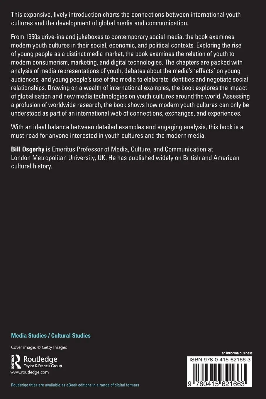 Rückseite: 9780415621663 | Youth Culture and the Media | Global Perspectives | Bill Osgerby