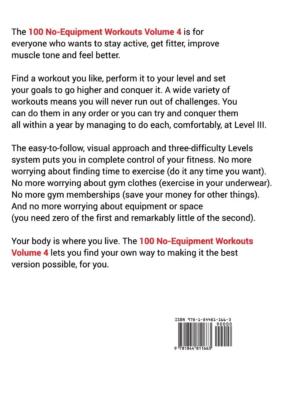 Rückseite: 9781844811663 | 100 No-Equipment Workouts Vol. 4 | N. Rey | Taschenbuch | Englisch