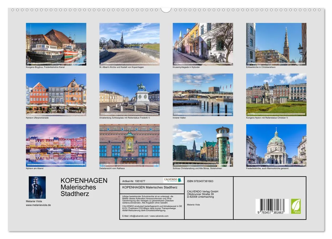Bild: 9783457381663 | KOPENHAGEN Malerisches Stadtherz (hochwertiger Premium Wandkalender...